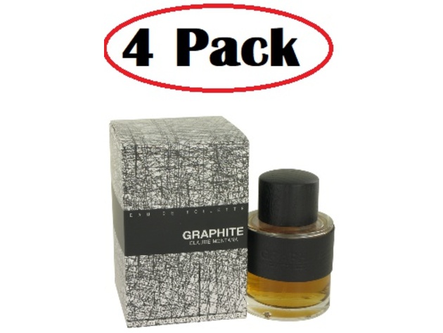 4 Pack of Graphite by Montana Eau De Toilette Spray 3.4 oz