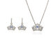 Swarovski "Bee A Queen" Rhodium-Plated Crystal Necklace & Earring Set (Store-Display Model)