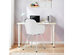 Costway Set of 2 Dining Chair Modern Petal-Shape Plastic Seat Metal Frame - White