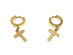 Cross Earrings in Gold