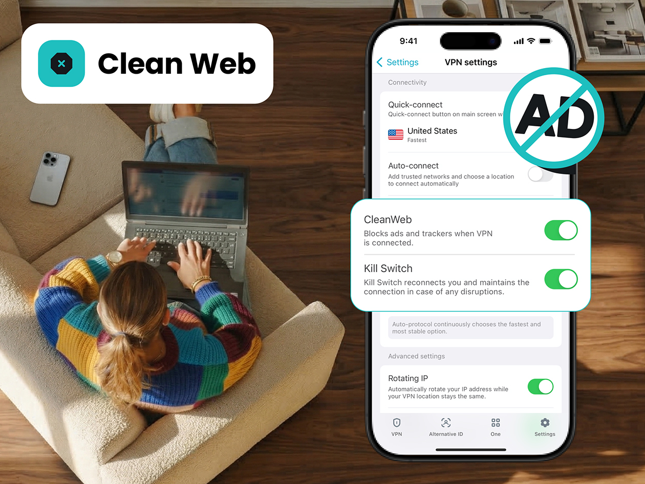 Surfshark One+ Plan with Incogni: 1-Year VPN, Antivirus & Personal Data Removal