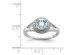 7/10 Carat (ctw) Aquamarine Ring in Sterling Silver 