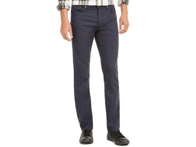 Levis Men's 511 Slim-Fit Stretch Flannel Jeans Blue Size 34X30