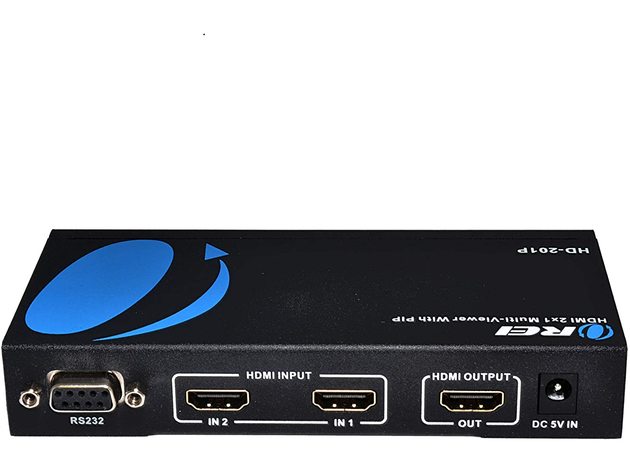 Orei HD-201P 2 X 1 High Speed HDMI Switcher with IR Remote (RS-232) - Supports 3D 1080P with Picture in Picture