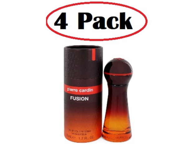 4 Pack of Pierre Cardin Fusion by Pierre Cardin Eau De Toilette Spray 1.7 oz