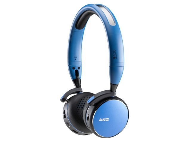 AKG Y400 On Ear Foldable Wireless Bluetooth Headphones (US Version) - Blue