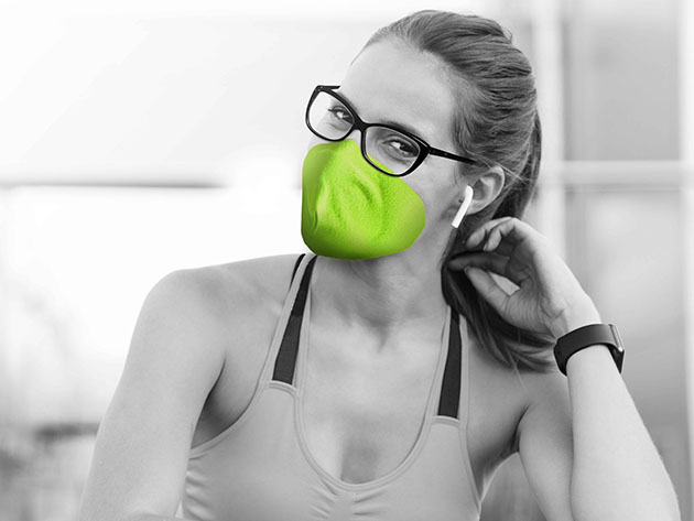 Strapless Anti-Fog Face Masks (Green/20-Pack)