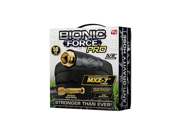 Bionic Force PRO 50' Garden Hose & Spraying Nozzle