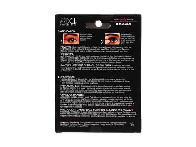 Ardell Professional Paraben and Latex Free Magnetic Gel Liner and Lash - Demi Wispies, Black