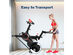 Indoor Exercise Bike Fitness Cardio W/4-way Adjustable Seat - Black + Red