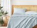 4-Piece Pre-Washed Microfiber Sheet Set (Blue/Queen)