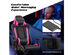 Goplus Massage Gaming Chair Reclining Racing Chair w/Lumbar Support and Headrest White\Blue\Pink\Red - Pink