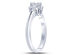 Three Stone Princess Cut Diamond Anniversary Engagement Ring 1/2 Carat (ctw I-J, I1) in 14K White Gold - 8.5