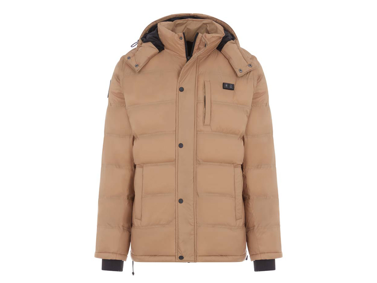 Men's Helios Hybrid Heated Coat with Power Bank (Tan/3XL)
