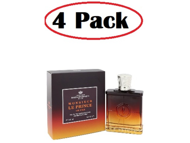 4 Pack of Marina De Bourbon Le Prince In Fire by Marina De Bourbon Eau De Parfum Spray 3.4 oz