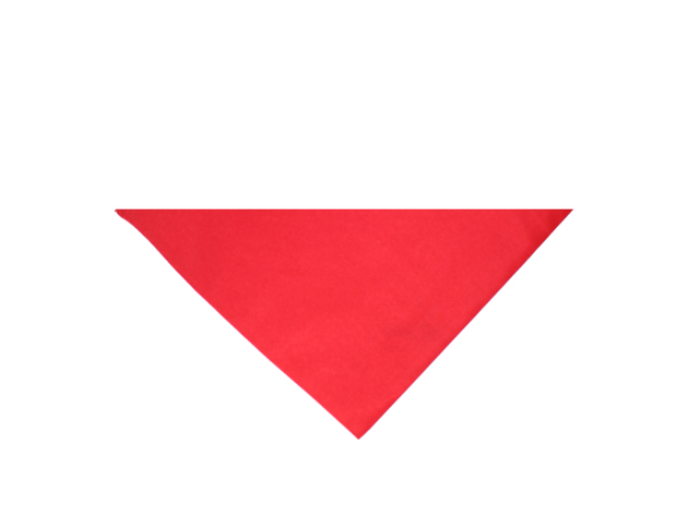 Pack of 11 Jordefano Triangle Cotton Bandanas - Solid Colors and Polyester - 30 in x 19 in x 19 in - Red