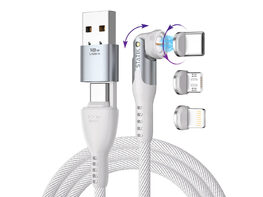 Statik 360 Pro 100W Universal Magnetic Charge Cable (6ft/White)