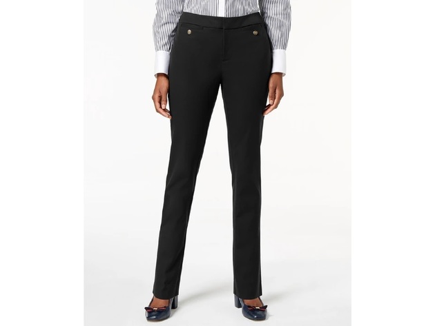 Charter Club Women's Slim-Leg Pants Black Size 2