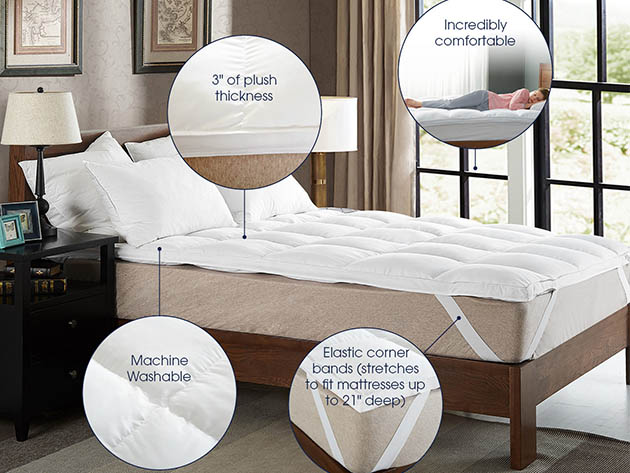 Cheer Collection 230TC Luxurious Down Alternative Mattress Topper (King)