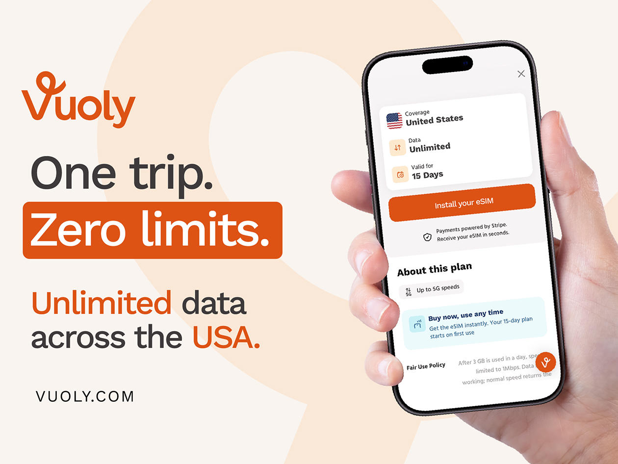 Vuoly eSim Mobile Data Plan: EU + UK - 20GB/30 Days