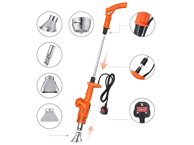 3-in-1 Multifunctional Electric Grass Burning Machine (Orange)