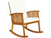 Costway Acacia Wood Rocking Chair Patio Garden Lawn W/ Cushion - Teak