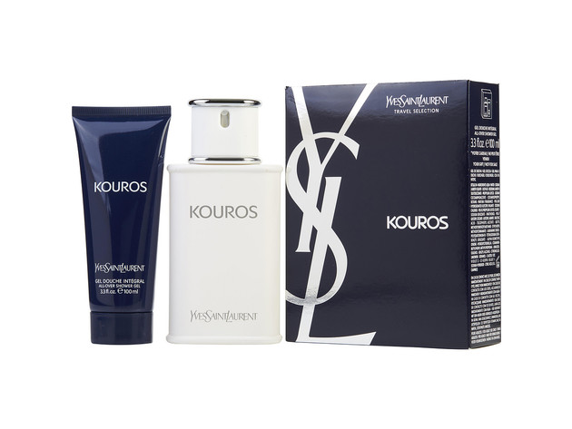 KOUROS by Yves Saint Laurent EDT SPRAY 3.3 OZ & FREE SHOWER GEL 3.3 OZ (TRAVEL OFFER) 100% Authentic