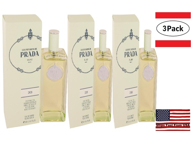 3 Pack Prada Infusion D'iris by Prada Eau De Parfum Spray 6.7 oz for Women