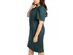 Calvin Klein Women's Plus Size Puff-Sleeve Faux-Suede Dress Green Size 20
