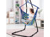 Costway Hammock Rope Chair Patio Porch Yard Tree Hanging Air Swing Outdoor - Blue And Green