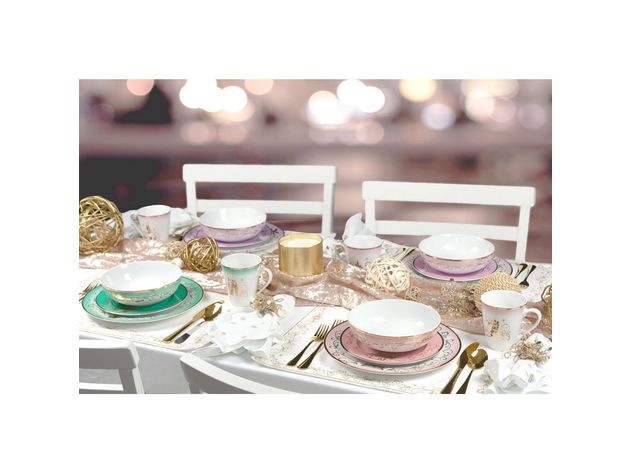Robe Factory LLC Disney Themed Ceramic Dinnerware Set Collection 2 (Plates, Bowls, Mugs), 16 Pieces (New Open Box)