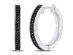 1/10 Carat (ctw Clarity I2-I3) Black Diamond Hoop Earrings 10K White Gold