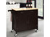 Costway Modern Rolling Kitchen Cart Island Wood Top Storage Trolley Cabinet Utility Brown - As pic