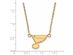 SS 14k Yellow Gold Plated NHL St. Louis Blues Small Necklace, 18 Inch