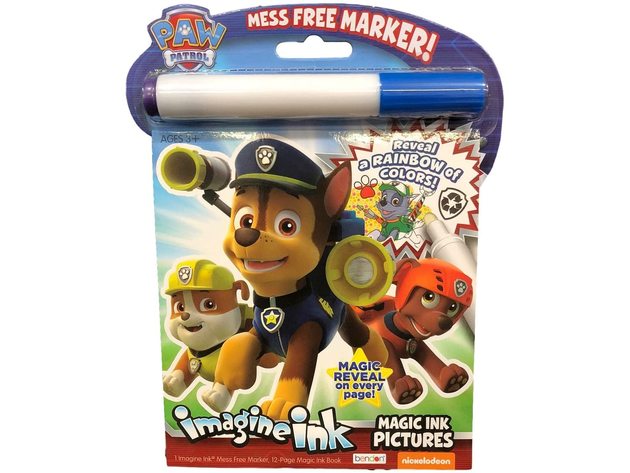 Paw Patrol Imagine Ink Coloring Book with Mess-Free Magic Ink Markers -  Bendon