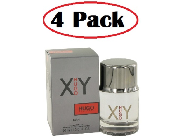 4 Pack of Hugo XY by Hugo Boss Eau De Toilette Spray 2 oz