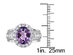2.20 Carat (ctw) Amethyst Ring with Lab Created White Sapphires in Sterling Silver - 9