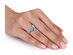 Princess Cut Diamond Engagement Ring & Wedding Band Set 1.20 Carat (ctw Clarity I2-I3 Color H-I ) in 14K White Gold - 10