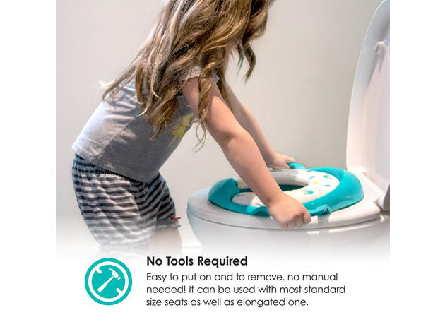 bbluv B0112B Poti Padded Toilet Seat Cover for Potty Training - Aqua