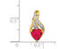 1.15 Carat (ctw) Lab-Created Ruby Heart Pendant Necklace in 14K Yellow Gold with Chain