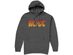 Hybrid Men's Distressed Logo Hoodie Gray Size Small