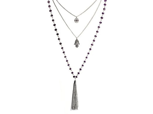 Inspired Life Women's 26-in Silver-Tone Multi-Layer Tassel Pendant Necklace