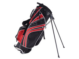 Costway Golf Stand Cart Bag Club w/6 Way Divider Carry Organizer Pockets Storage Red 