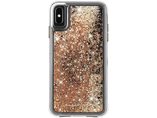 Case-Mate Waterfall Plasctic Back Case w/ Wireless Charging For Apple iPhone X/XS, Gold