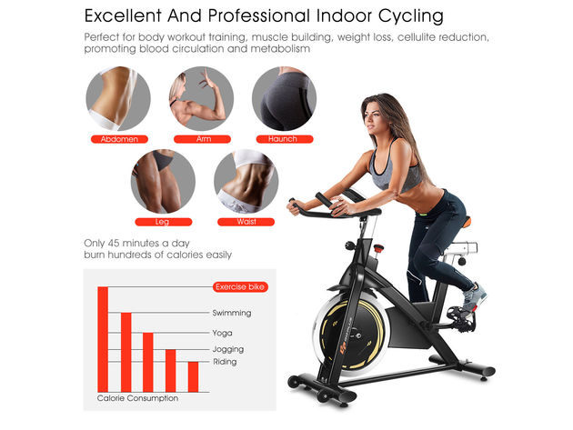 Goplus Exercise Bike Cycle Trainer Indoor Workout Cardio Fitness Bicycle Stationary