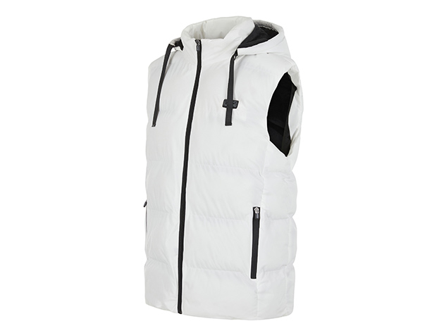 Helios Paffuto Heated Unisex Vest with Power Bank (White/XL)