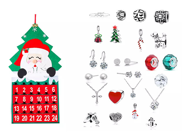25-Piece Jewelry Advent Calendar with Swarovski Crystals