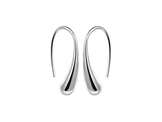 Teardrop Sterling Silver Plated Earrings
