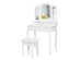 Costway Vanity Makeup Dressing Table Stool 4 Jewelry Wood Desk - White