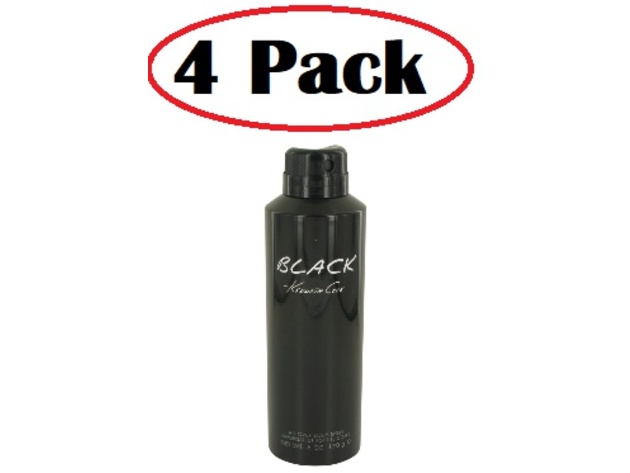 4 Pack of Kenneth Cole Black by Kenneth Cole Body Spray 6 oz